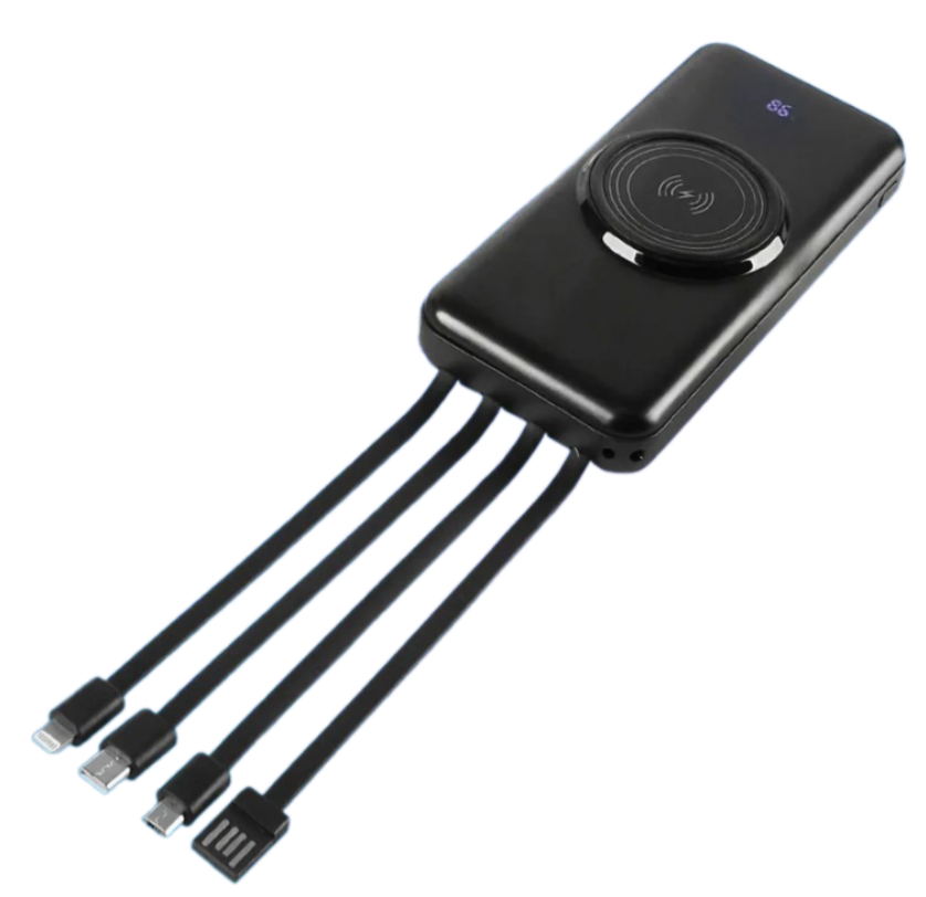 Powerbank 10000 мАч с беспроводной зарядкой