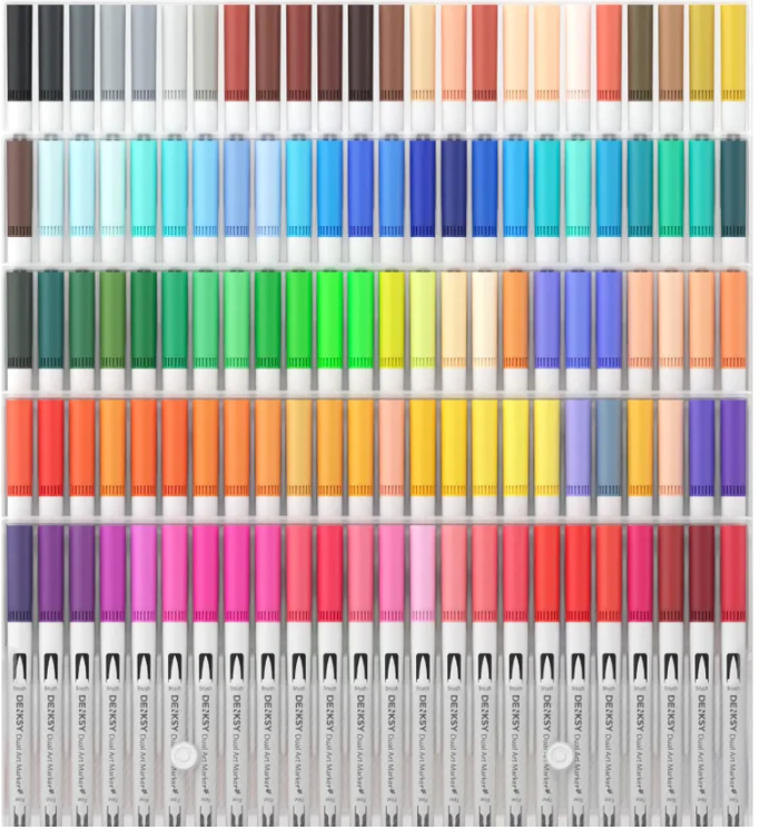 Маркеры двусторонние 120 цветов